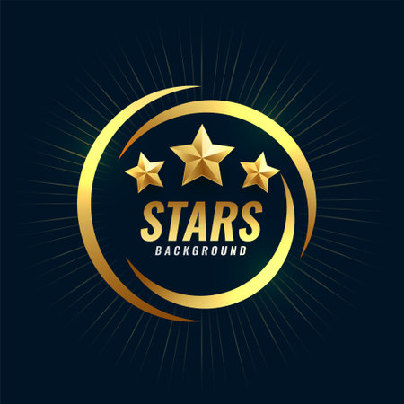 golden shiny star background for high rating service designs vector