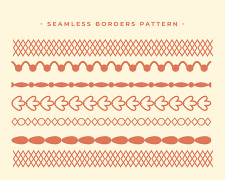 set of classic lace pattern background in handmade style vectorのイラスト素材