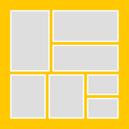 empty photo frame mood board collage template design vectorのイラスト素材