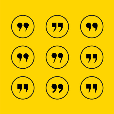 set of simple quotation sign background for feedback or testimonials vector
