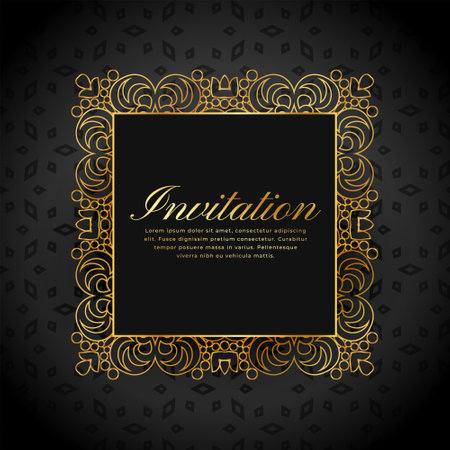 golden swirl border frame background give ornate touch to your art vectorのイラスト素材