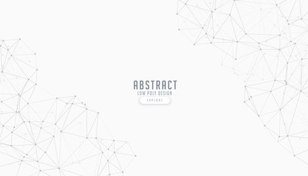 abstract low poly geometric dots and lines for data science vectorのイラスト素材