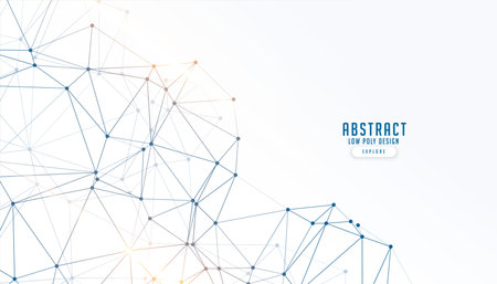 futuristic connectivity in low poly texture with dots and lines vectorのイラスト素材