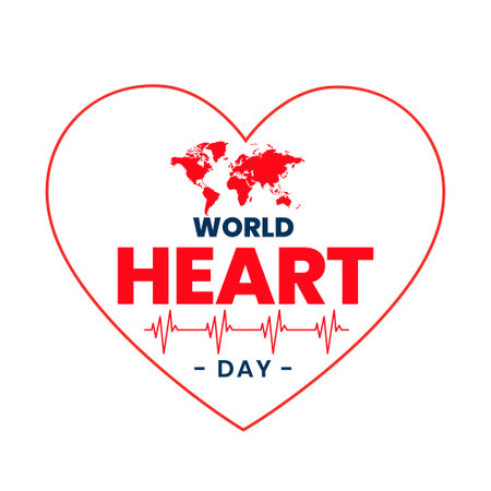 happy international heart day background for medical support and awareness vectorのイラスト素材
