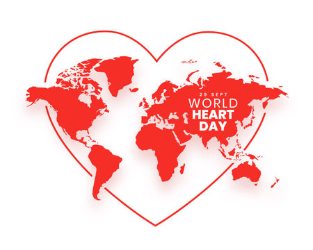 29th sept international heat day background with world map design vectorのイラスト素材