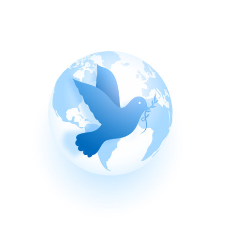 21st september world peace day global poster for love and humanity vectorのイラスト素材