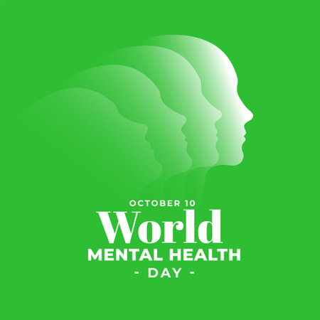 creative world mental health day poster for global education and support vectorのイラスト素材