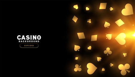 poker gambling ace card dark banner with light effect vectorのイラスト素材