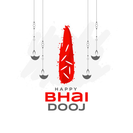 celebrate bhai dooj with joy and affection hindu festival background vectorのイラスト素材