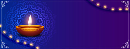 nice happy diwali greeting banner with text spaceのイラスト素材