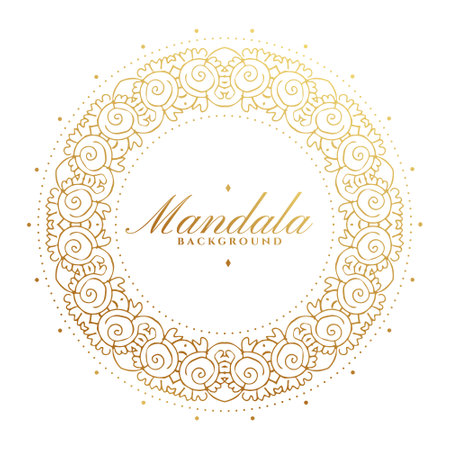 decorative circular mandala pattern backdrop in premium style vectorのイラスト素材