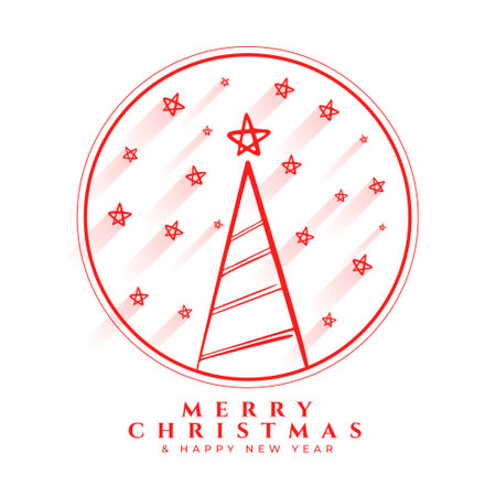 merry christmas wishes background with xmas pine tree vectorのイラスト素材