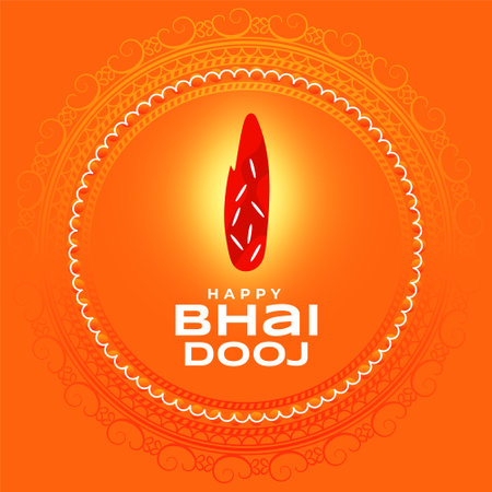 hindu cultural bhai teej religious background for family happiness vectorのイラスト素材