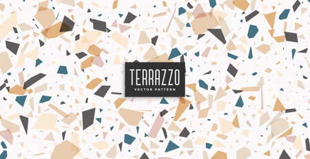 eye catching abstract terrazzo texture background for flat surface vectorのイラスト素材