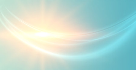 bright and shiny sun flare blue background with streak trail effect vectorのイラスト素材