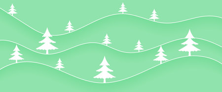 merry christmas festive season wallpaper with pine tree decor vectorのイラスト素材