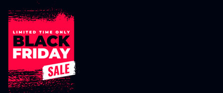 abstract black friday mega sale offer banner with text space vectorのイラスト素材