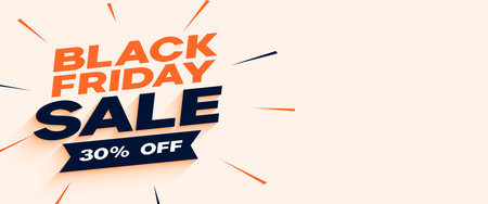 minimal style black friday sale offer poster with bursting effect vectorのイラスト素材