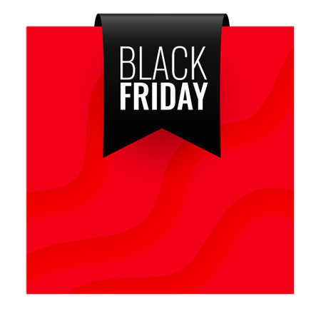 stylish black friday sale offer tag template with empty space vectorのイラスト素材