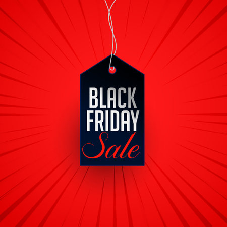 hanging style black friday mega sale tag background design vectorのイラスト素材