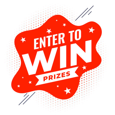 enter to win big reward background play giveaway web competition vectorのイラスト素材