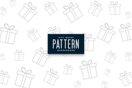 minimal giftbox pattern bakcogrind for birthdays and parties vectorのイラスト素材