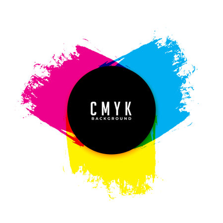 hand painted cmyk color grungy background design vectorのイラスト素材
