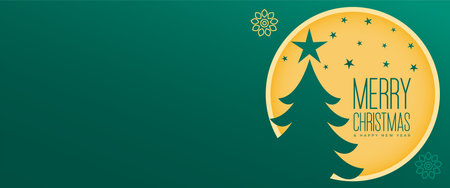 decorative merry christmas and new year eve festive invitation banner design vectorのイラスト素材