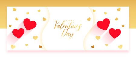 decorative happy valentine day eve banner surprise love ones vectorのイラスト素材