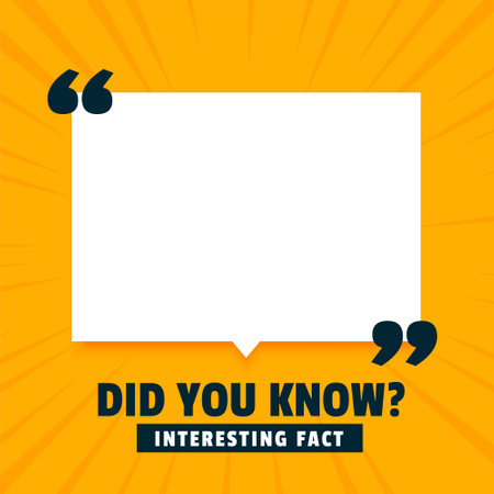modern did you know yellow background with empty space vectorのイラスト素材