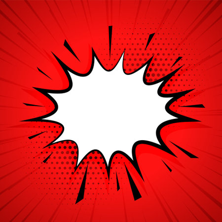 pop art retro chat bubble burst background with blank space vectorのイラスト素材
