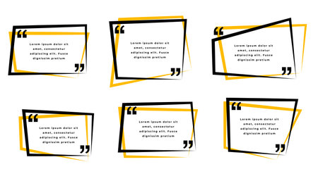 collection of citation boxes element for web remark or dialog vectorのイラスト素材