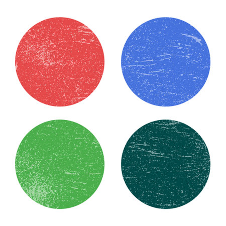abstract circular shape design with grungy effect vectorのイラスト素材