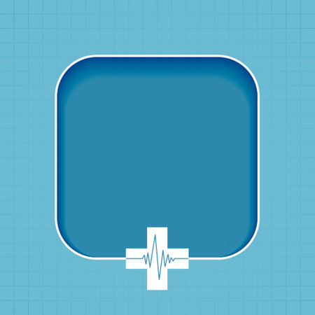 digital medical care frame background with empty space vectorのイラスト素材