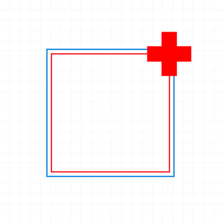 blank medical care frame background with cross sign vectorのイラスト素材