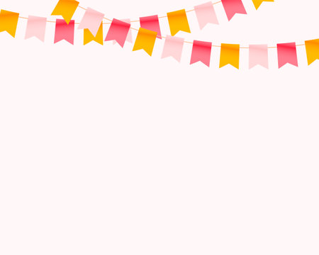 colorful party flag background celebrate festival with joy vectorのイラスト素材