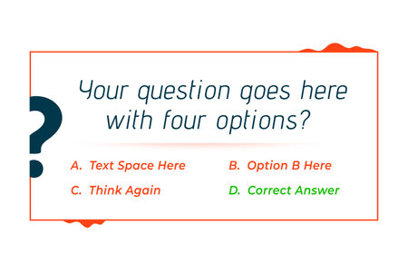 smart way to test your knowledge with multiple option quiz banner design vectorのイラスト素材