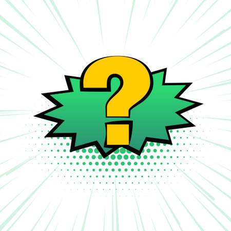 comic style question mark symbol background for social talk or speech vectorのイラスト素材