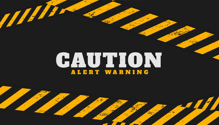 caution alert dark background for construction or restriction area vectorのイラスト素材