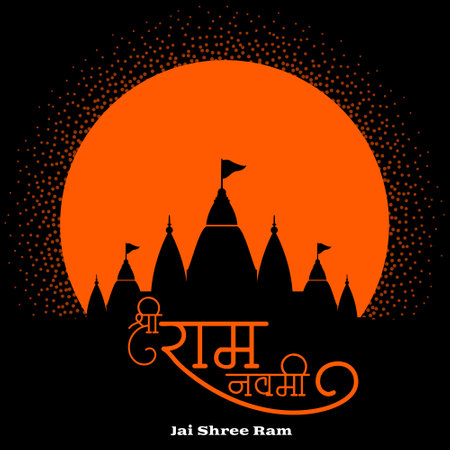 indian festival shree ram navami wishes background vectorのイラスト素材