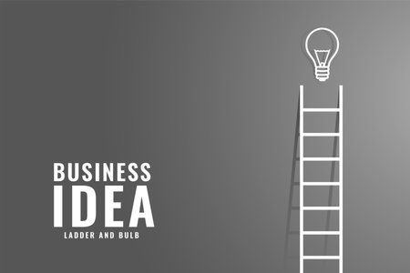 white success ladder background for innovative and inspiration idea vectorのイラスト素材