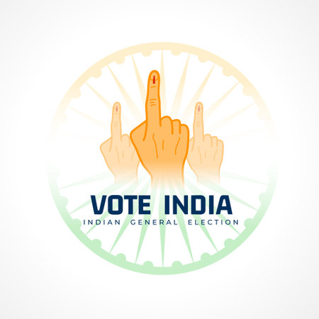 indian voters day background with ashoka chakra design vectorのイラスト素材