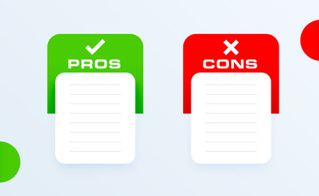 blank notepad for pros and cons list design vectorのイラスト素材