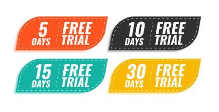 modern style free trial offer banner buy and win bonus vectorのイラスト素材
