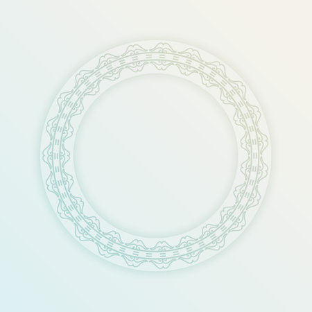 mandala style ethnic border frame for indian wedding card vectorのイラスト素材