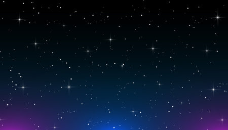the wonders of night sky beautiful wallpaper with shiny star vectorのイラスト素材