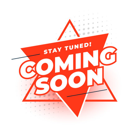 coming soon launch campaign template with stay tuned message vectorのイラスト素材