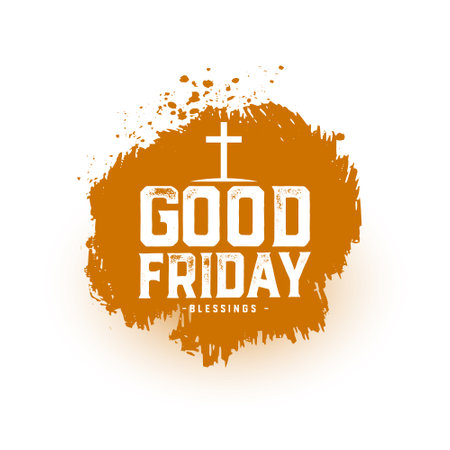 modern style good friday blessing background with splatter effect vectorのイラスト素材