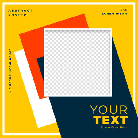 stylish and abstract business promo frame template for web brochure vectorのイラスト素材