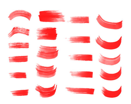 collection of hand drawn grungy watercolor brush texture background vectorのイラスト素材